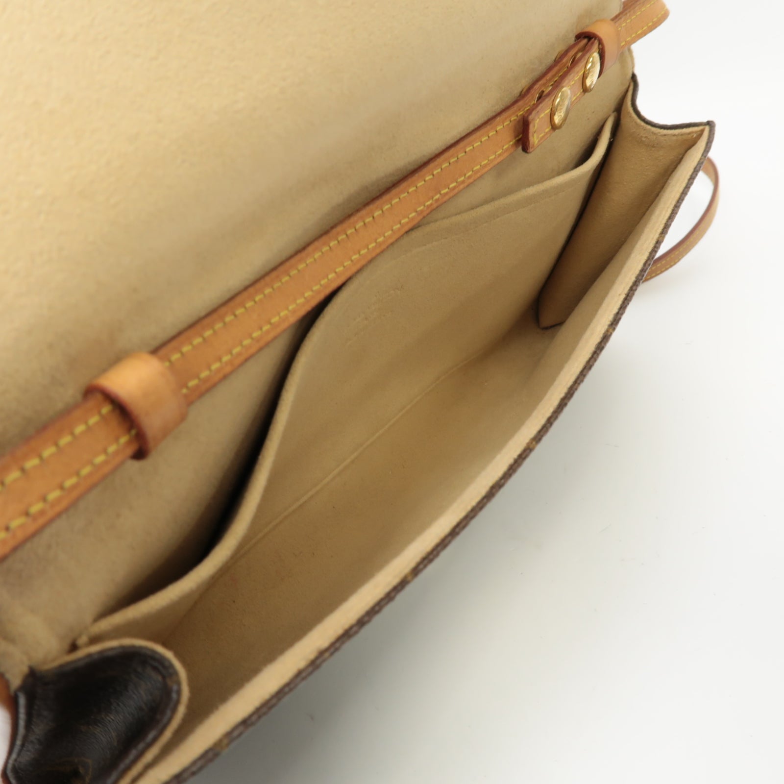 LOUIS VUITTON Monogram Pochette Twin GM金扣肩背袋啡色