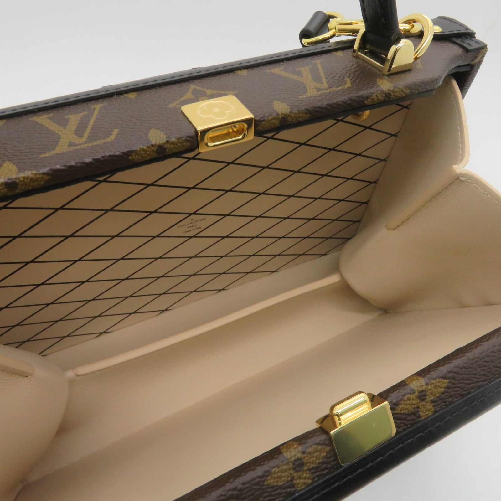 LOUIS VUITTON 【激减优惠】Monogram Petite Malle V Shoulder Bag金扣手挽肩背两用袋Monogram