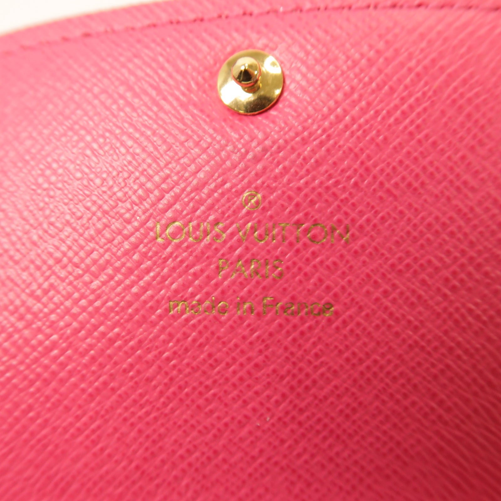 LOUIS VUITTON Monogram Long Wallet金扣長錢包棕色/粉紅色