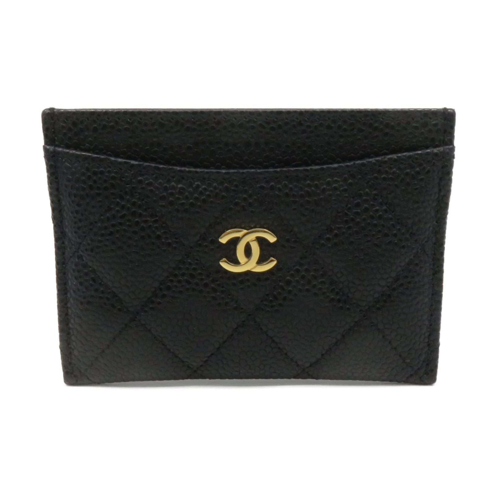 CHANEL 菱格Caviar皮革Card Case卡片套黑色