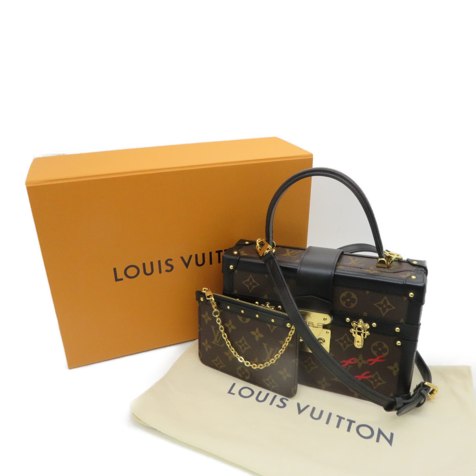 LOUIS VUITTON 【激减优惠】Monogram Petite Malle V Shoulder Bag金扣手挽肩背两用袋Monogram