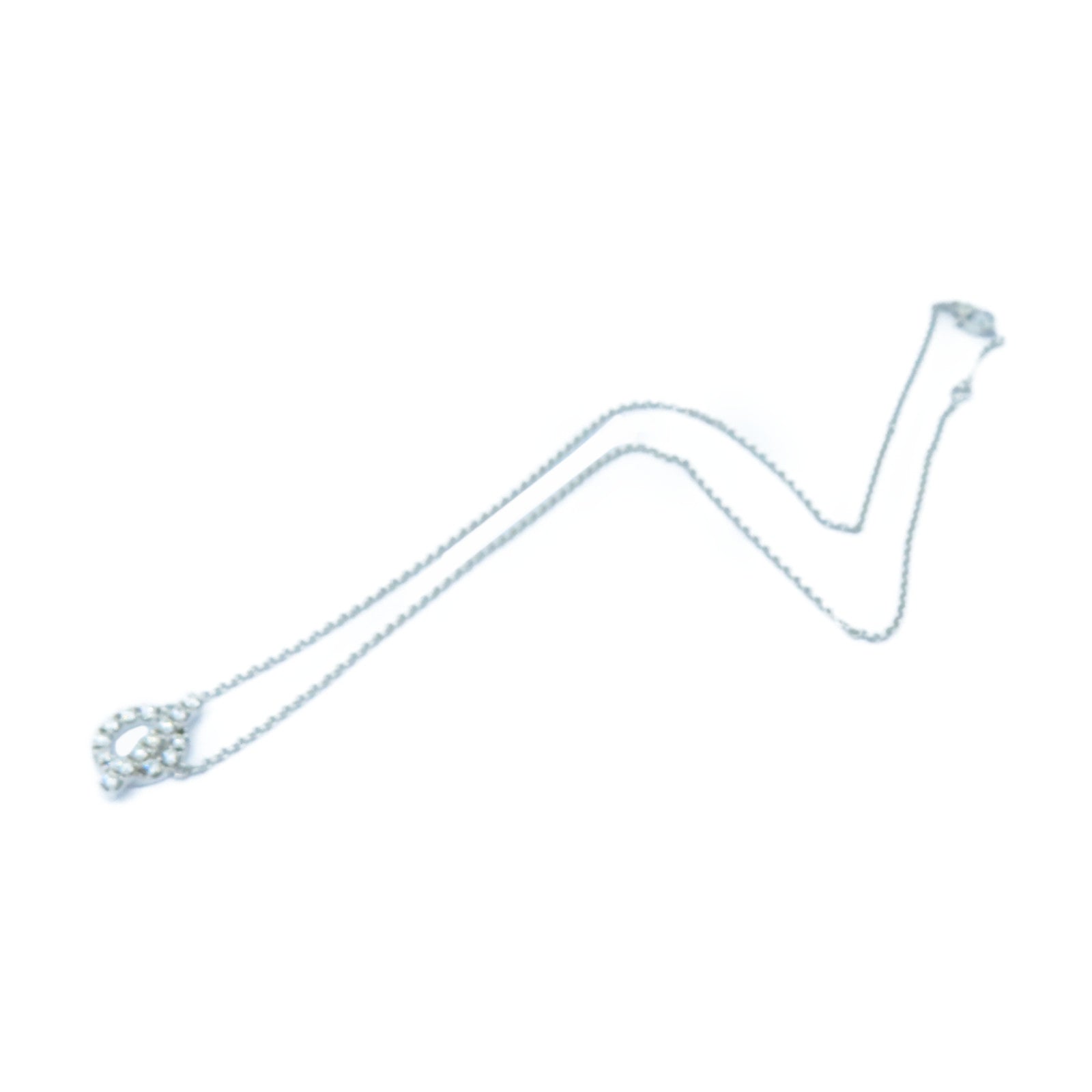 HERMES 18K白金Finesse Pendant 0.46ct鑽石項鍊