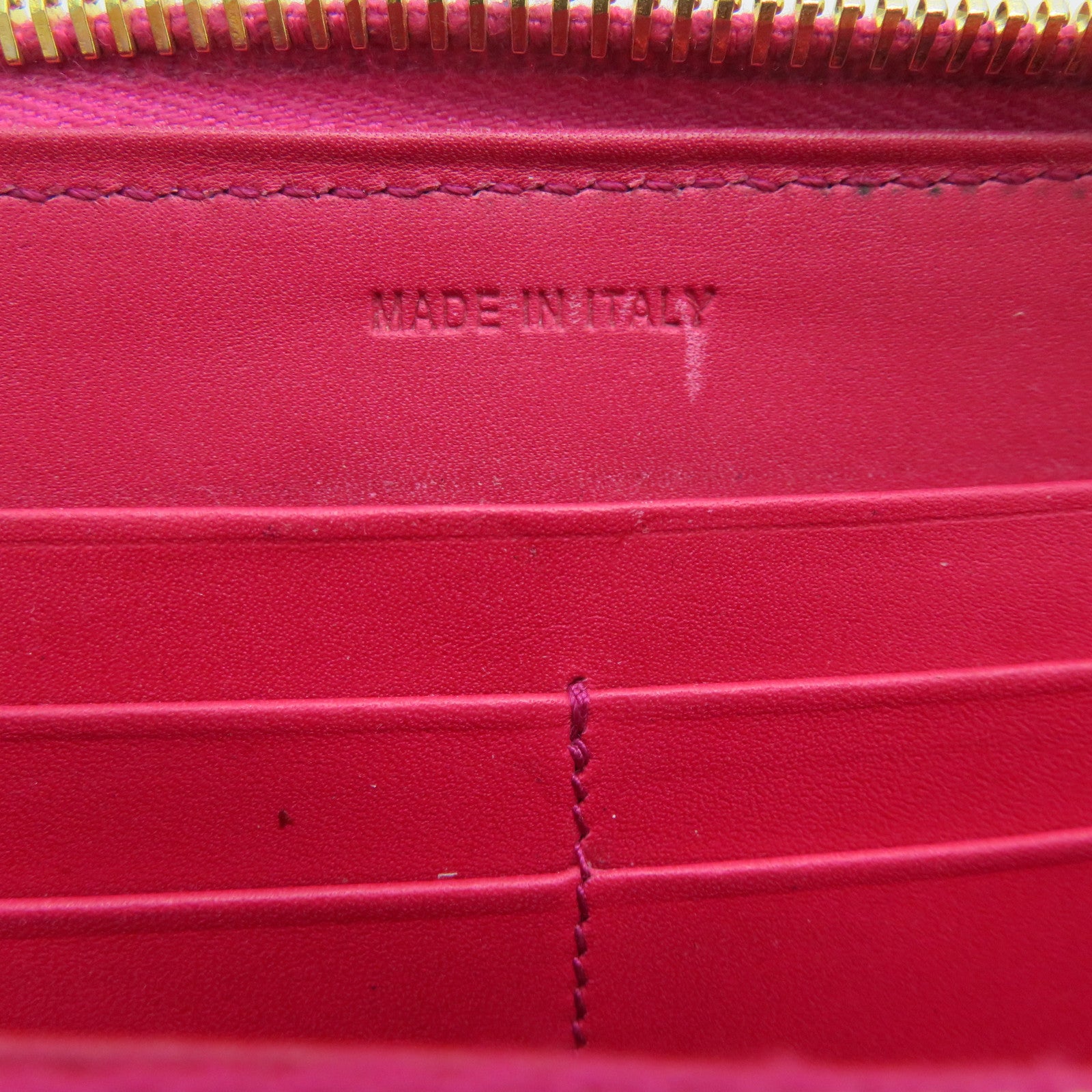 PRADA 【激減優惠】漆皮皮革Long Wallet金扣長錢包紅色