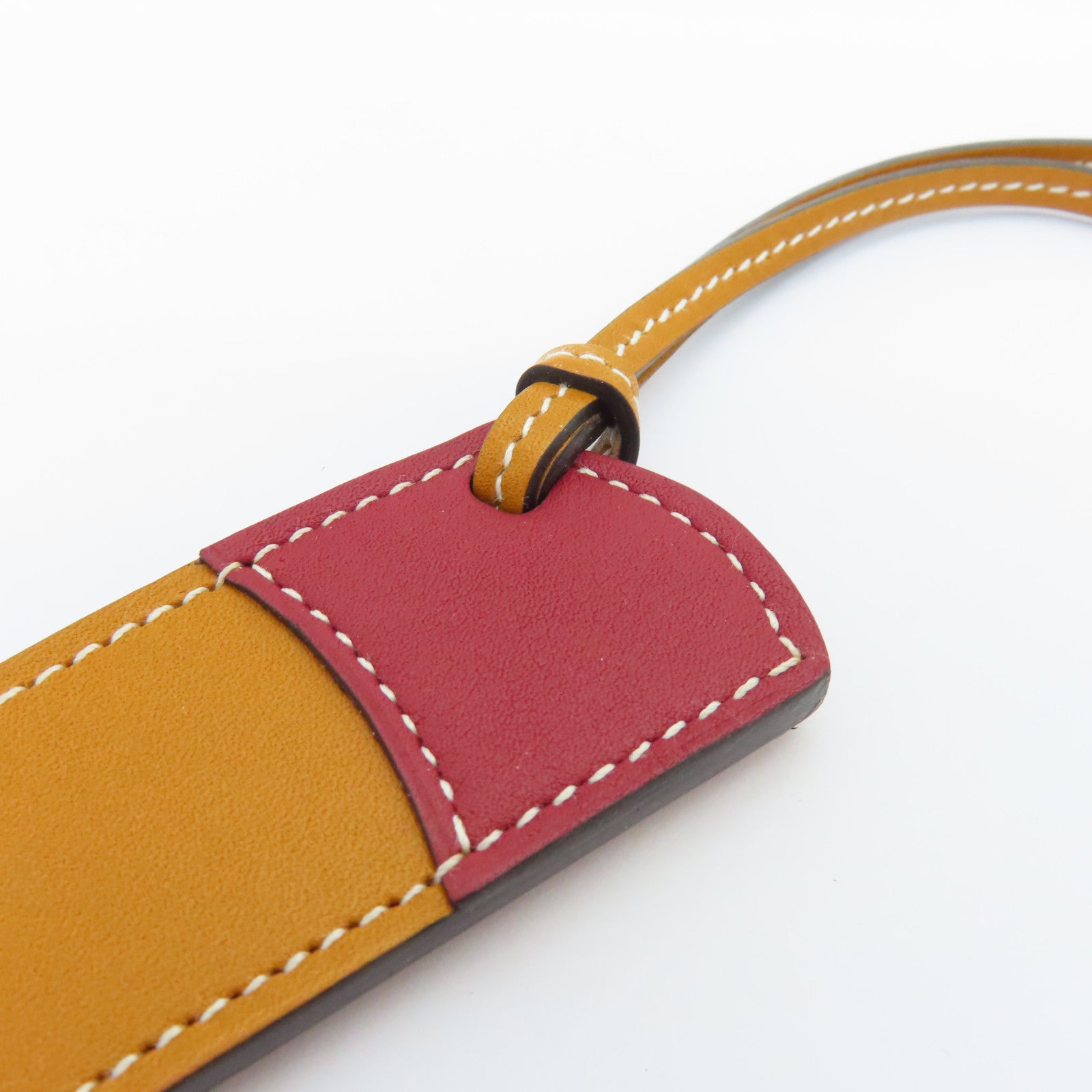 HERMES Paddock Boot Charm Naturel/Rouge Brown/Wine Red