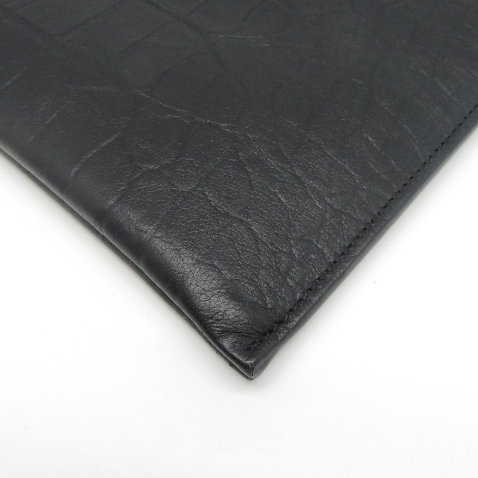 SAINT LAURENT 牛皮皮革Pouch手拿包黑色