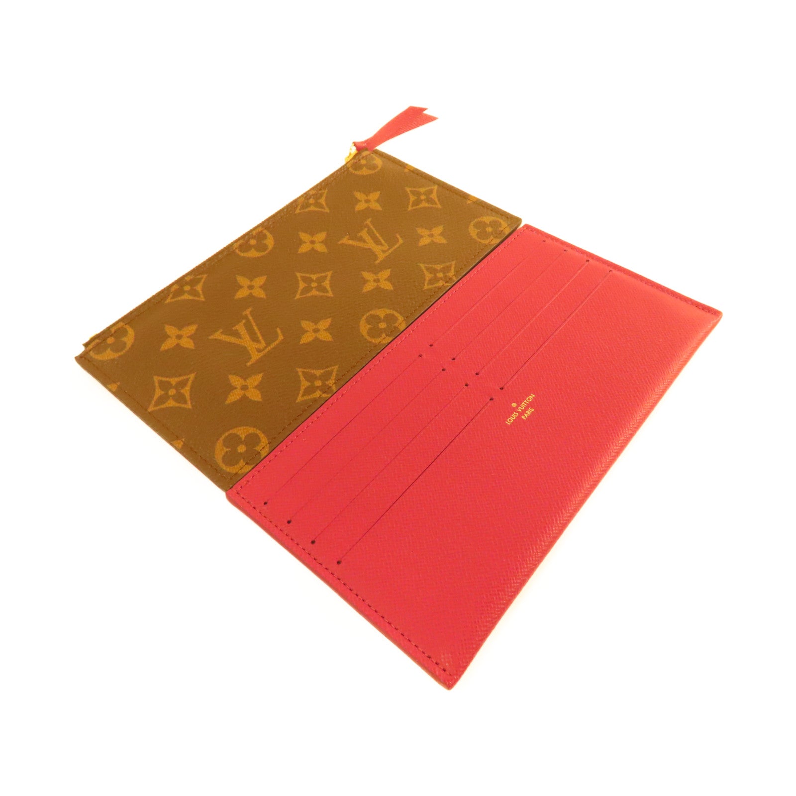 LOUIS VUITTON Monogram Felicie Pochette Chain Shoulder Bag金扣鏈帶肩背袋啡色
