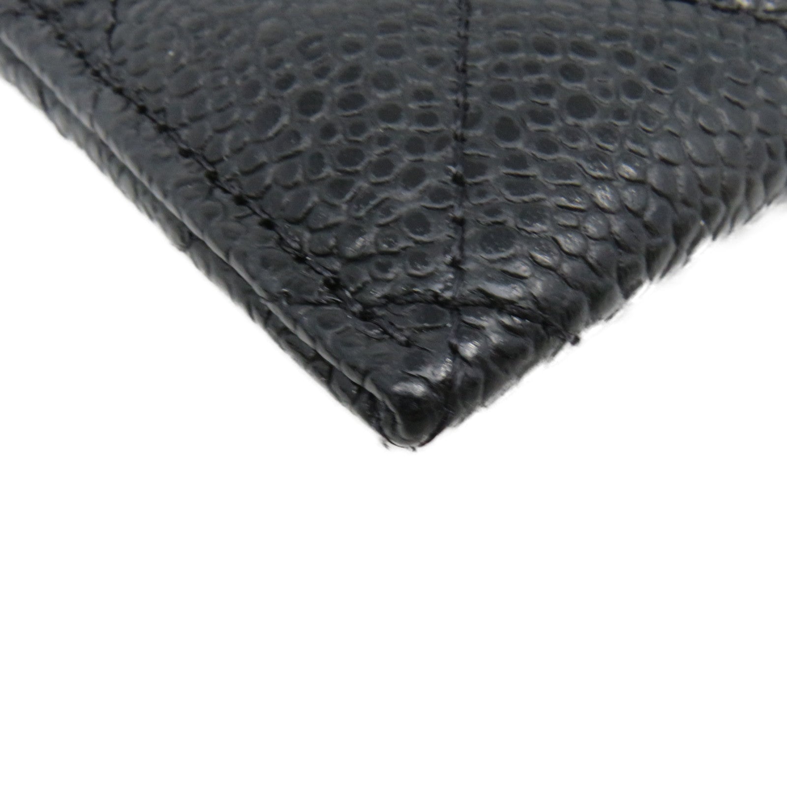 CHANEL 菱格Caviar皮革Card Case卡片套黑色