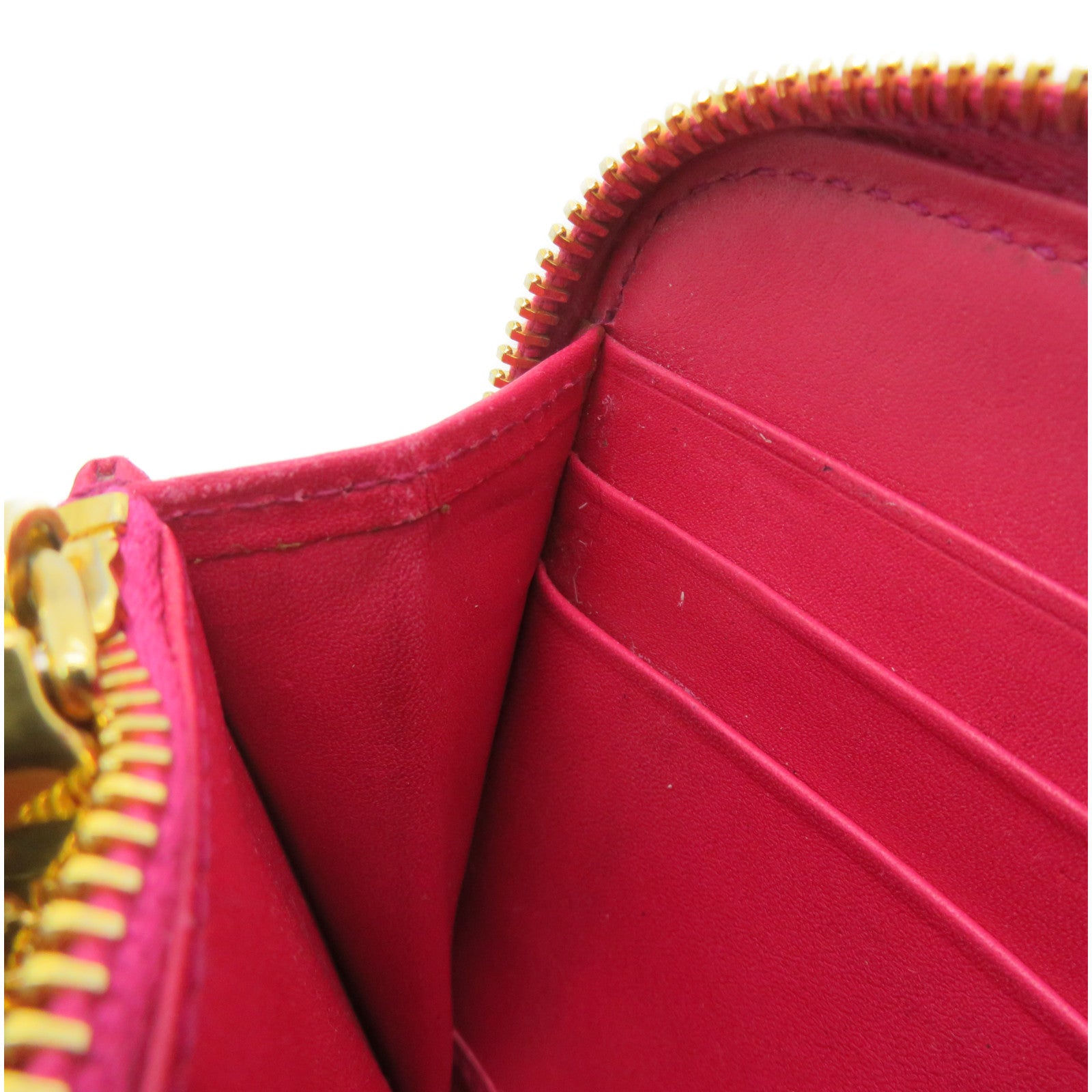 PRADA 【激減優惠】漆皮皮革Long Wallet金扣長錢包紅色