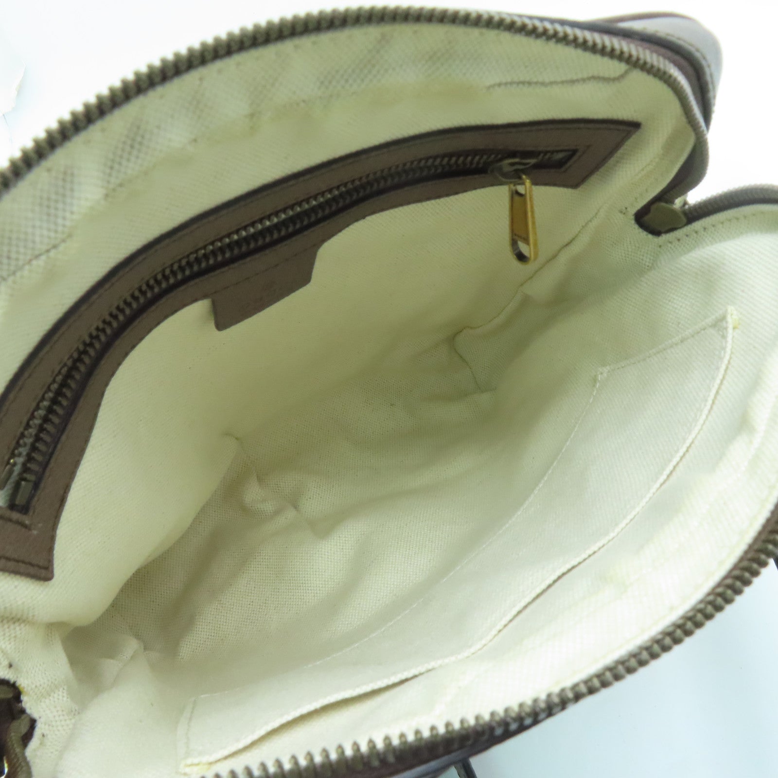 GUCCI Coated Canvas Ophidia GG Small Messenger Gold Buckle Shoulder Bag Brown