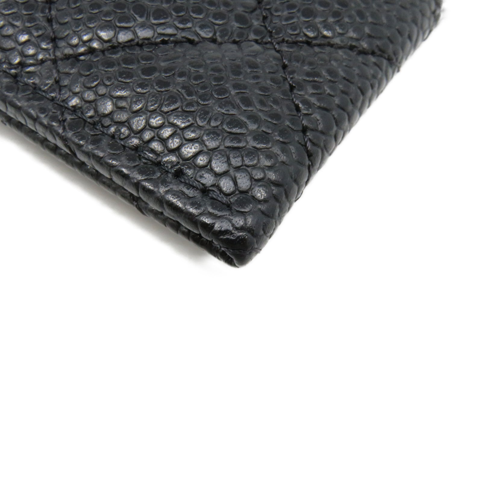 CHANEL 菱格Caviar皮革Card Case卡片套黑色