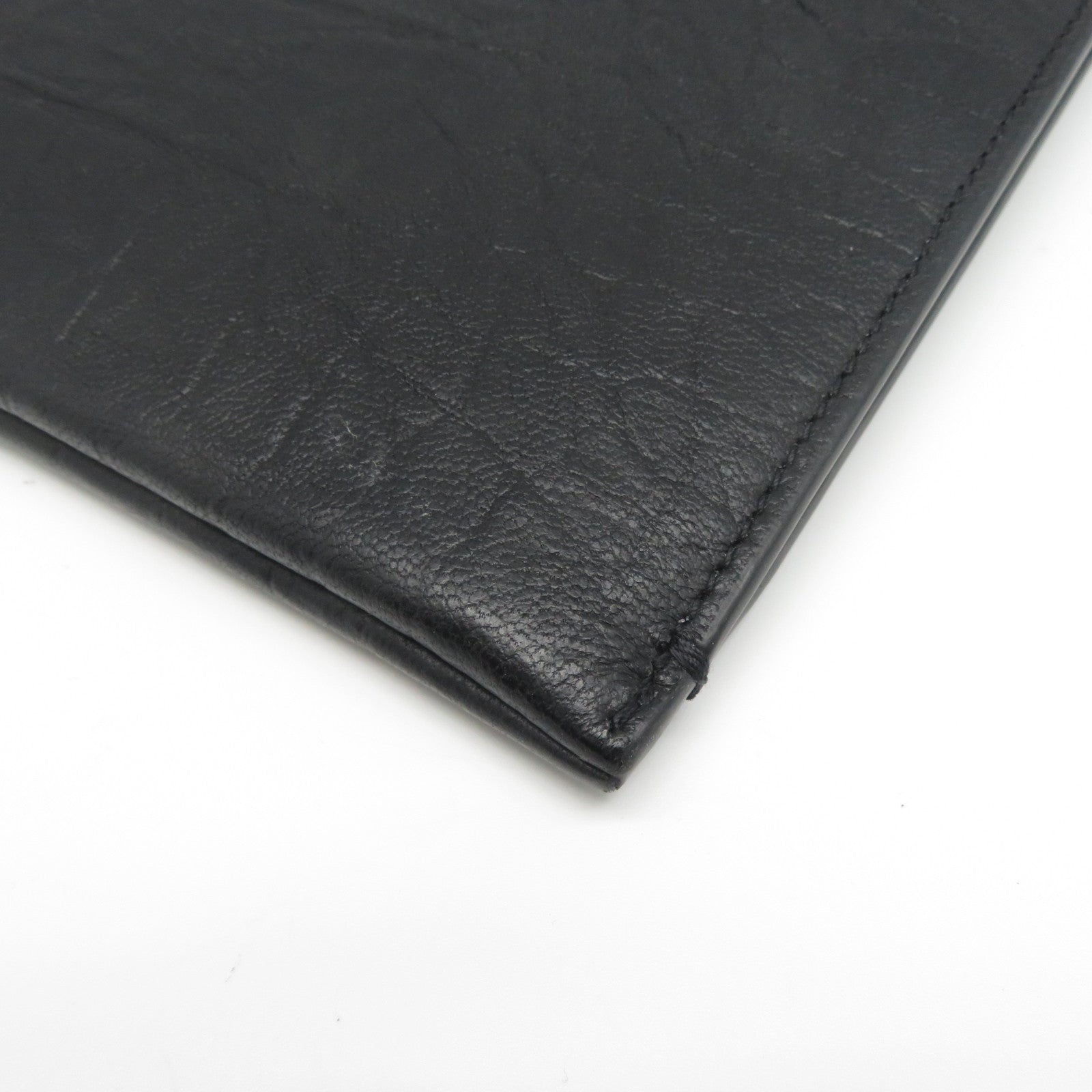 SAINT LAURENT 牛皮皮革Pouch手拿包黑色