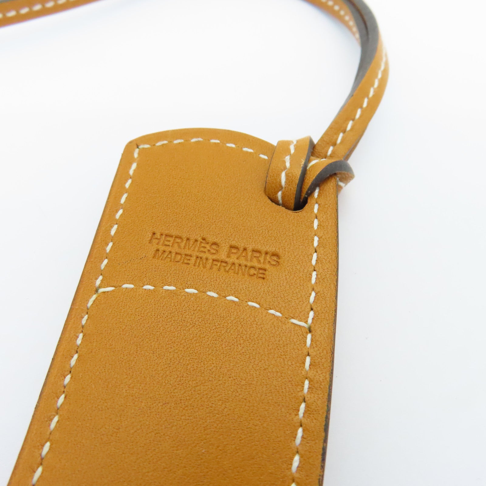 HERMES Paddock Boot Charm Naturel/Rouge Brown/Wine Red