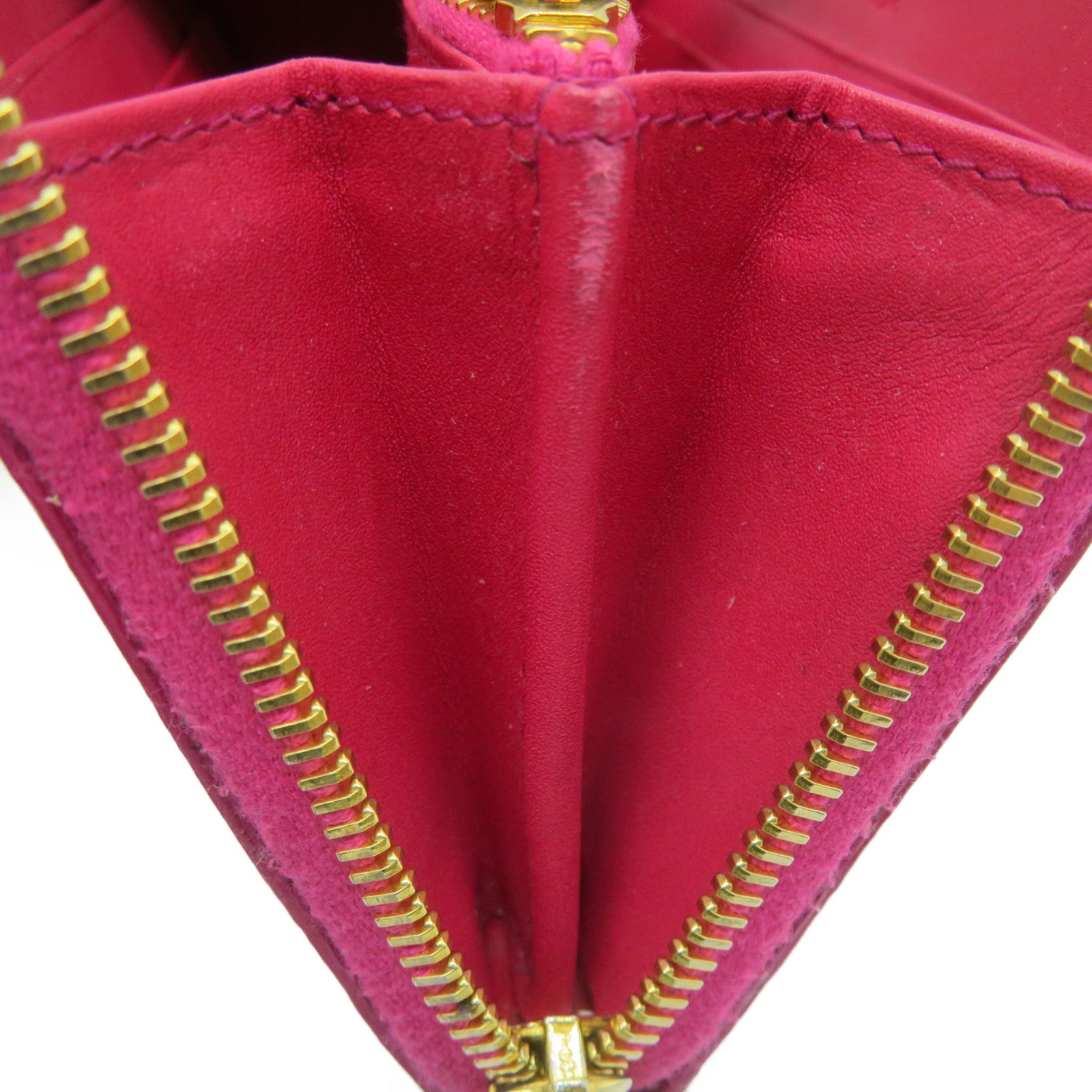 PRADA 【激減優惠】漆皮皮革Long Wallet金扣長錢包紅色