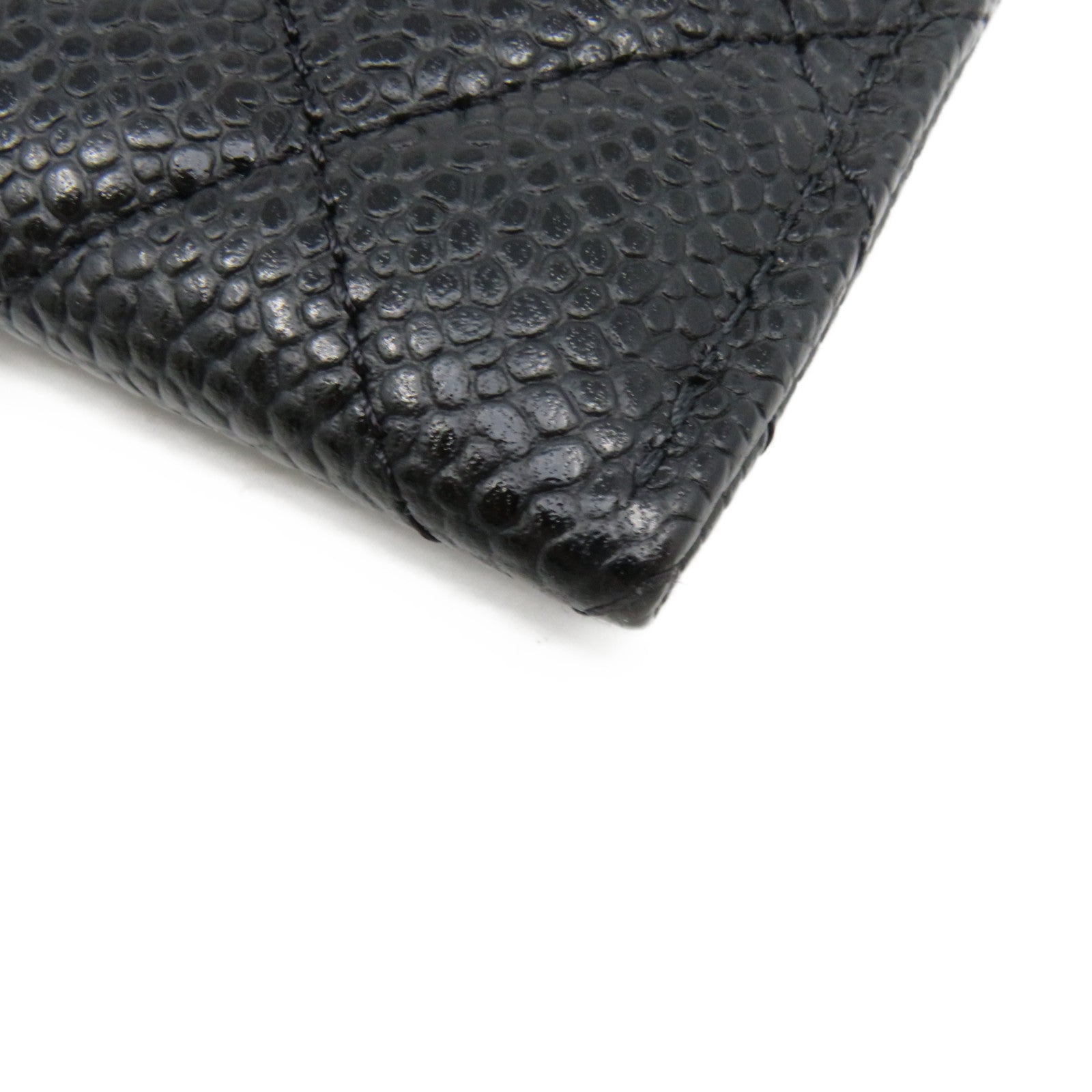 CHANEL 菱格Caviar皮革Card Case卡片套黑色