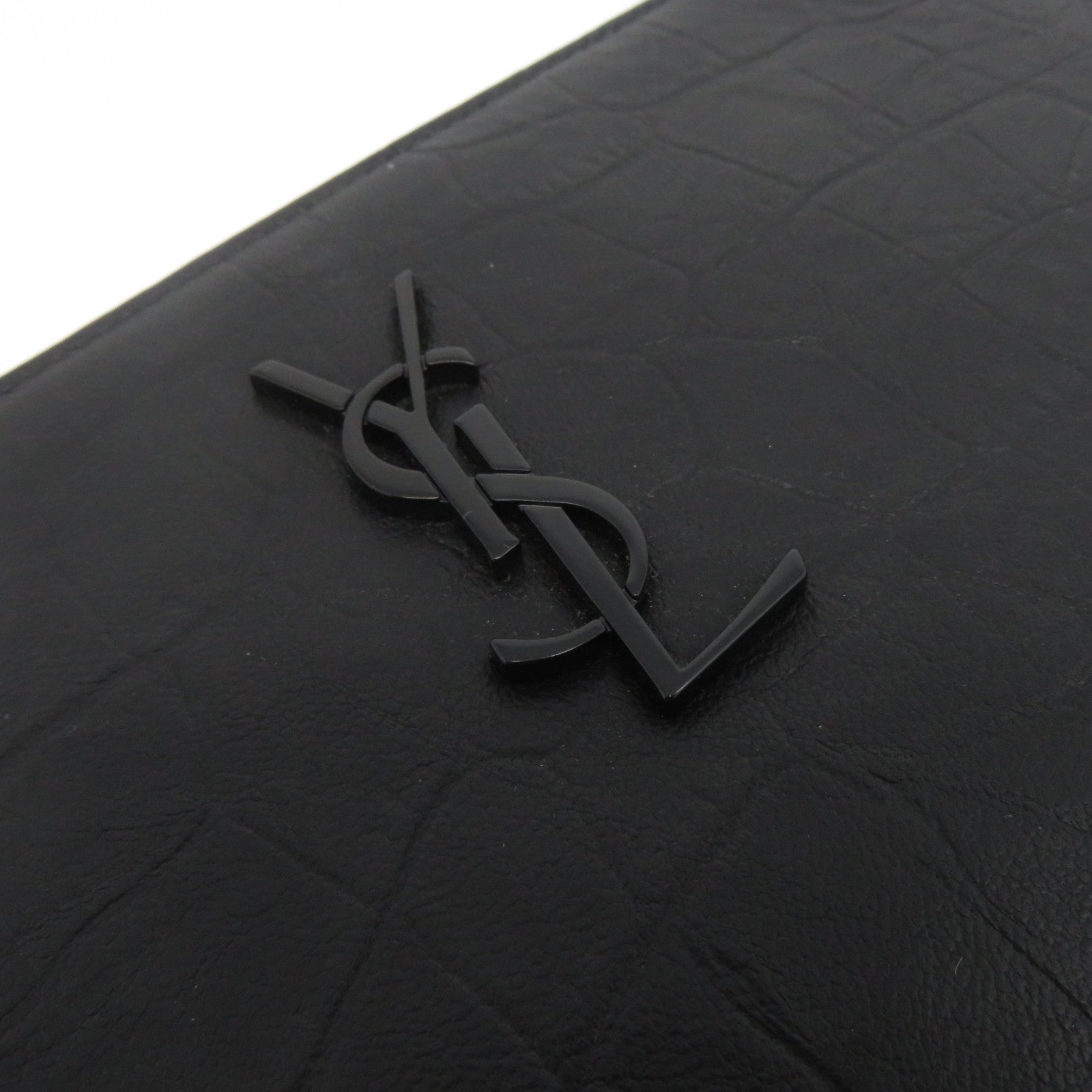 SAINT LAURENT 牛皮皮革Pouch手拿包黑色