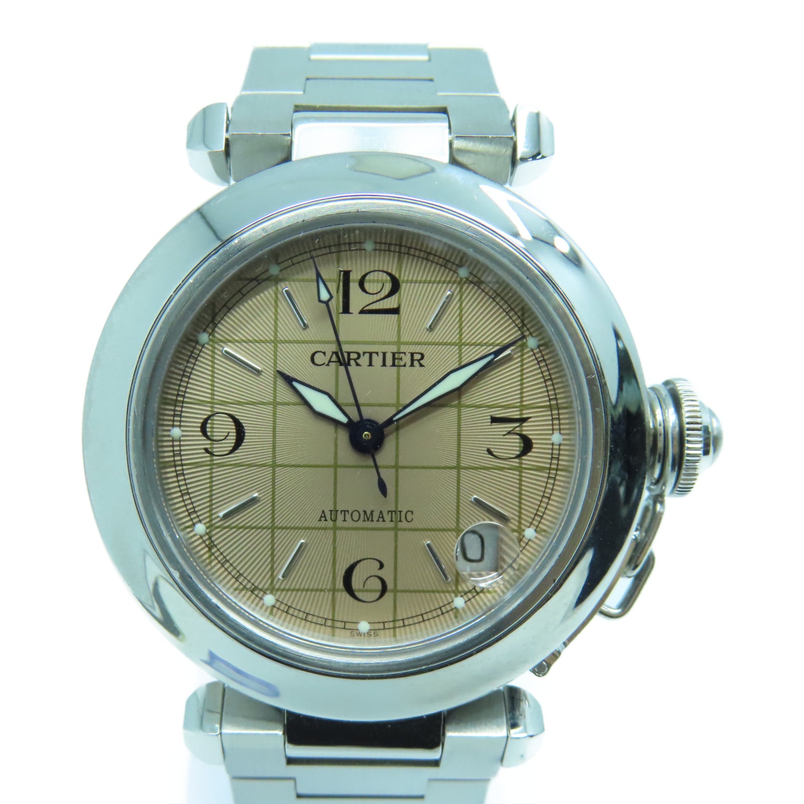 CARTIER Pasha C不鏽鋼手錶自動機芯粉紅色