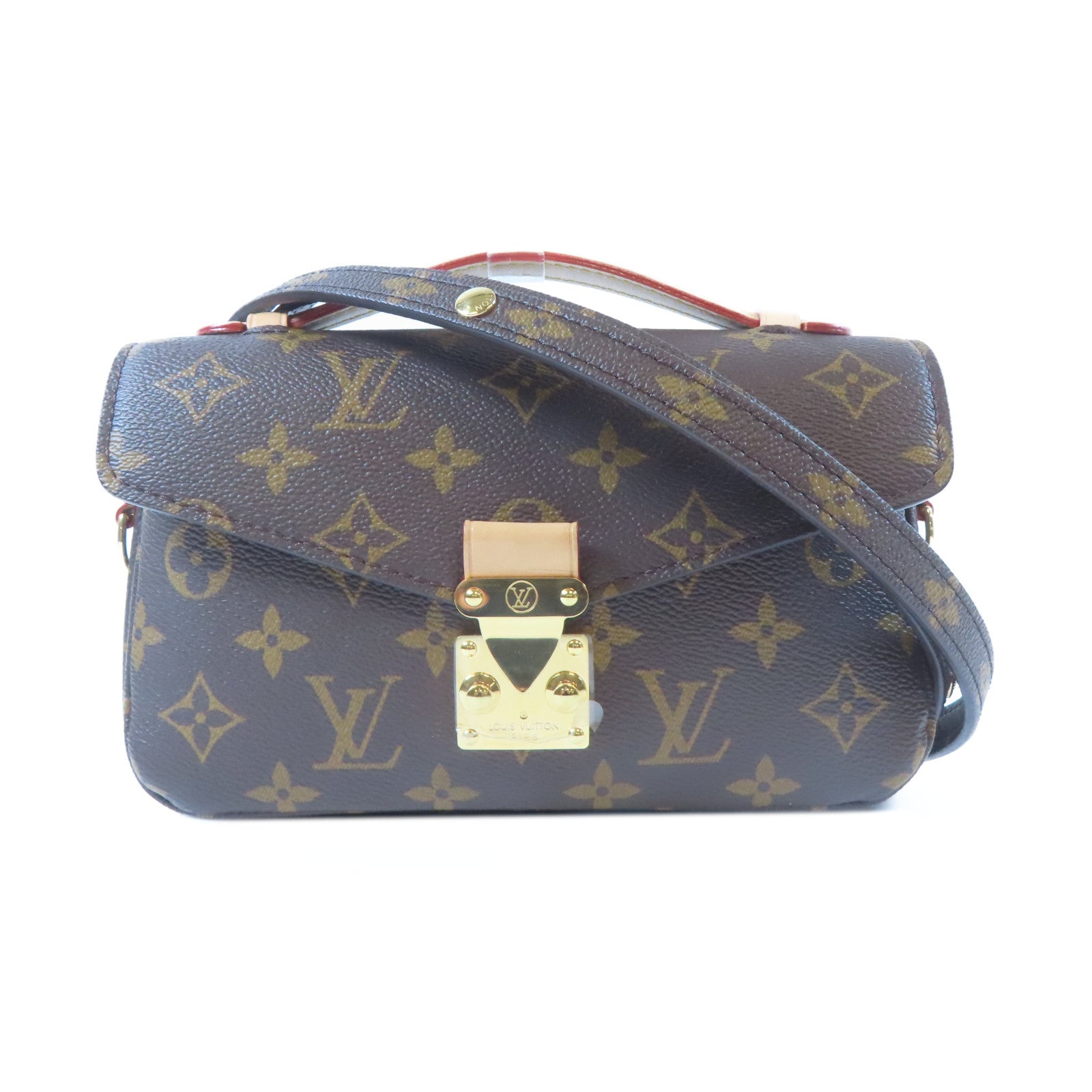 LOUIS VUITTON Monogram Pochette Metis East West金扣手挽肩背兩用袋啡色