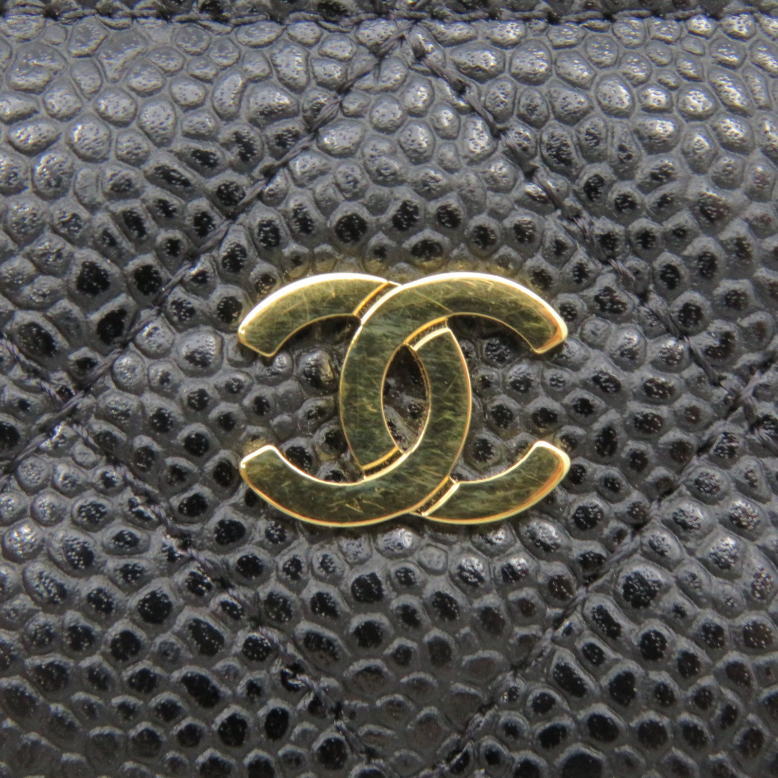 CHANEL 菱格Caviar皮革Card Case卡片套黑色