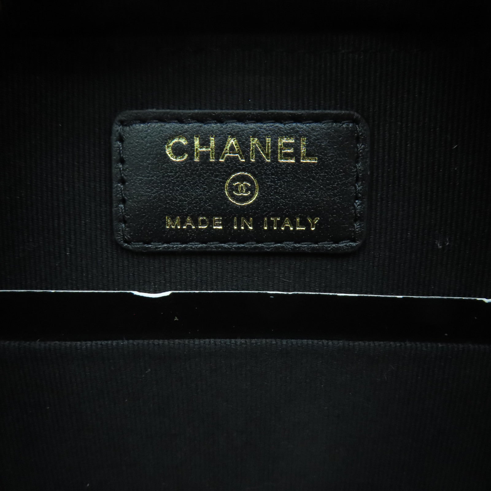 CHANEL 菱格Caviar皮革Mini Chain Shoulder金扣鏈帶肩背袋黑色