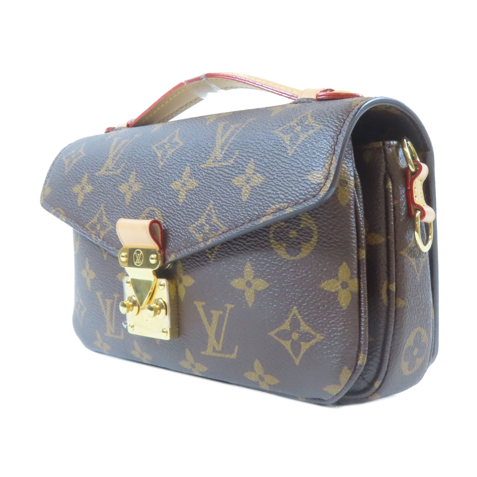 LOUIS VUITTON Monogram Pochette Metis East West金扣手挽肩背兩用袋啡色