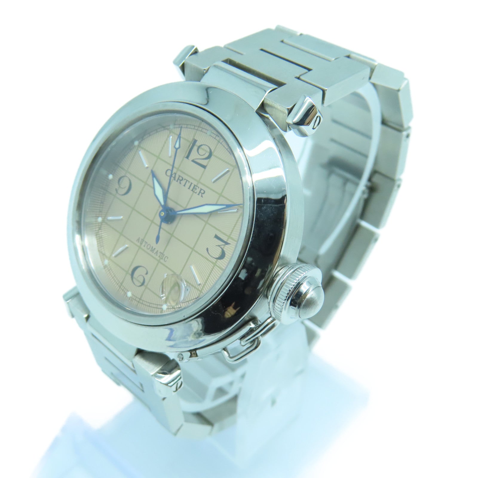 CARTIER Pasha C不鏽鋼手錶自動機芯粉紅色