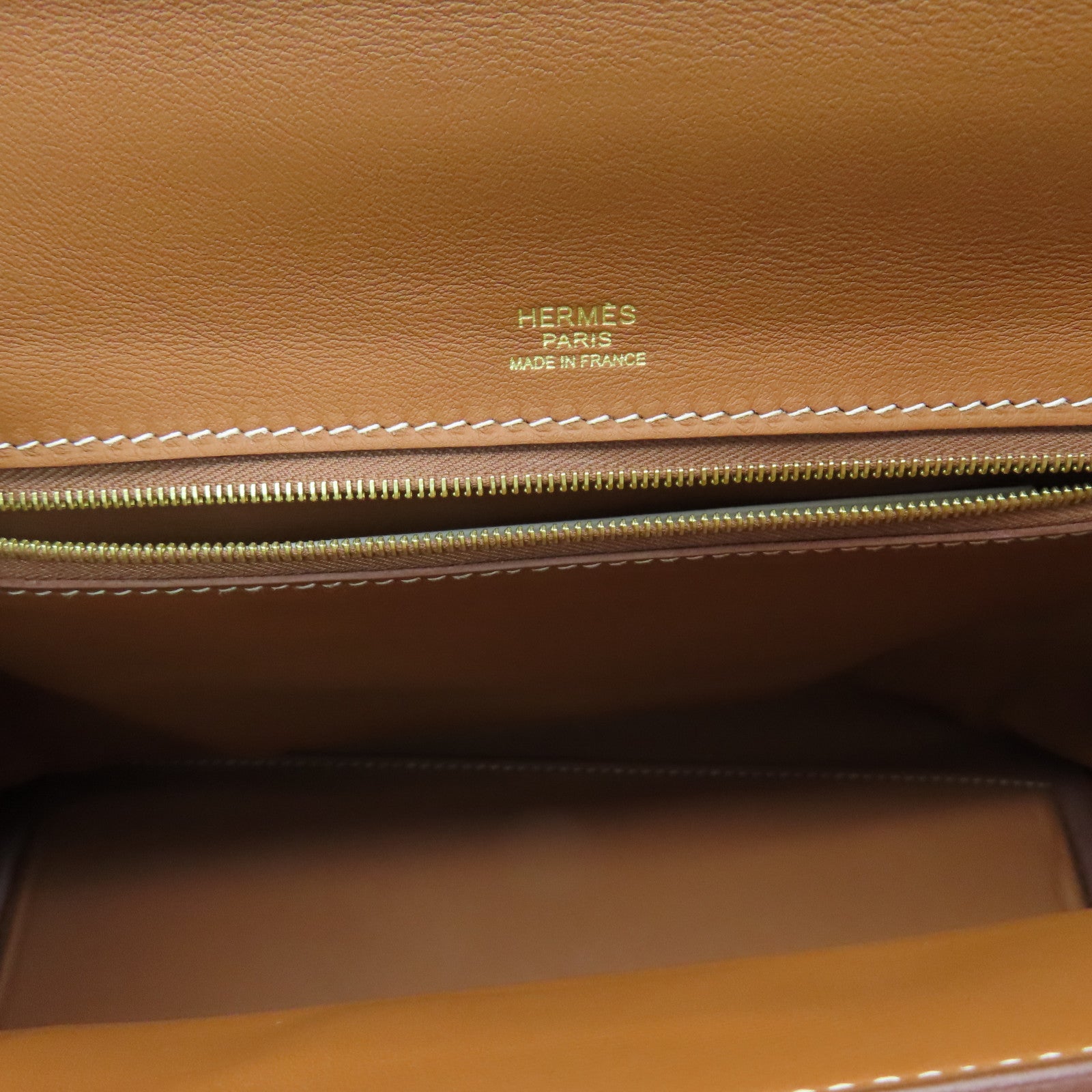 HERMES Barenia leather 24/24 29cm gold buckle handle shoulder bag brown