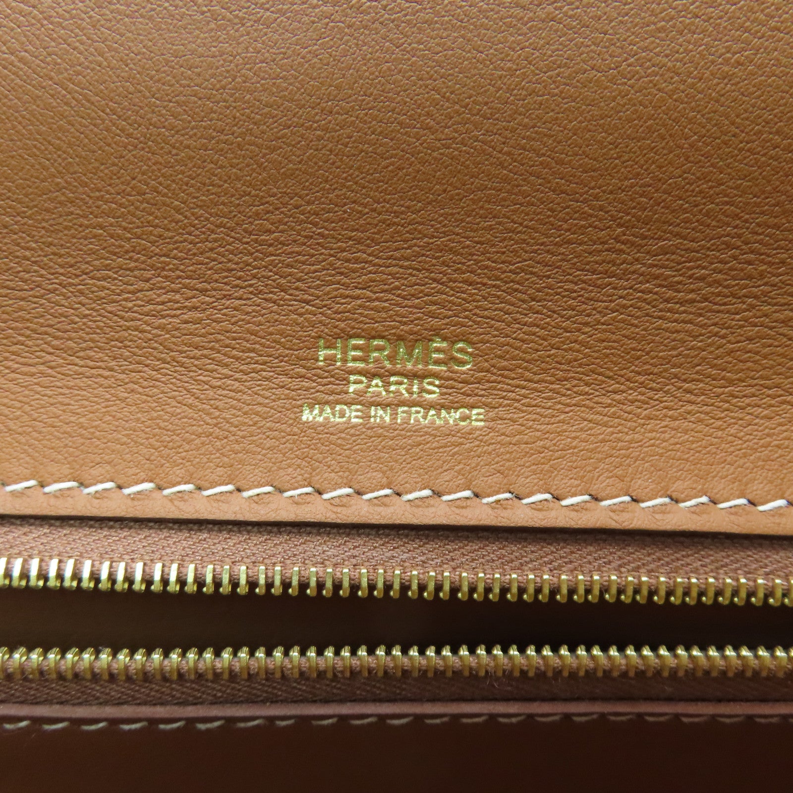HERMES Barenia leather 24/24 29cm gold buckle handle shoulder bag brown