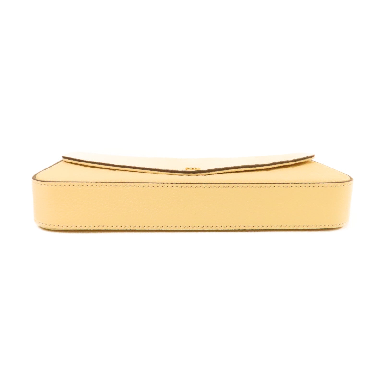LOUIS VUITTON Monogram Empreinte Felicie Pochette Chain Shoulder Bag金扣鏈帶肩背袋米白色