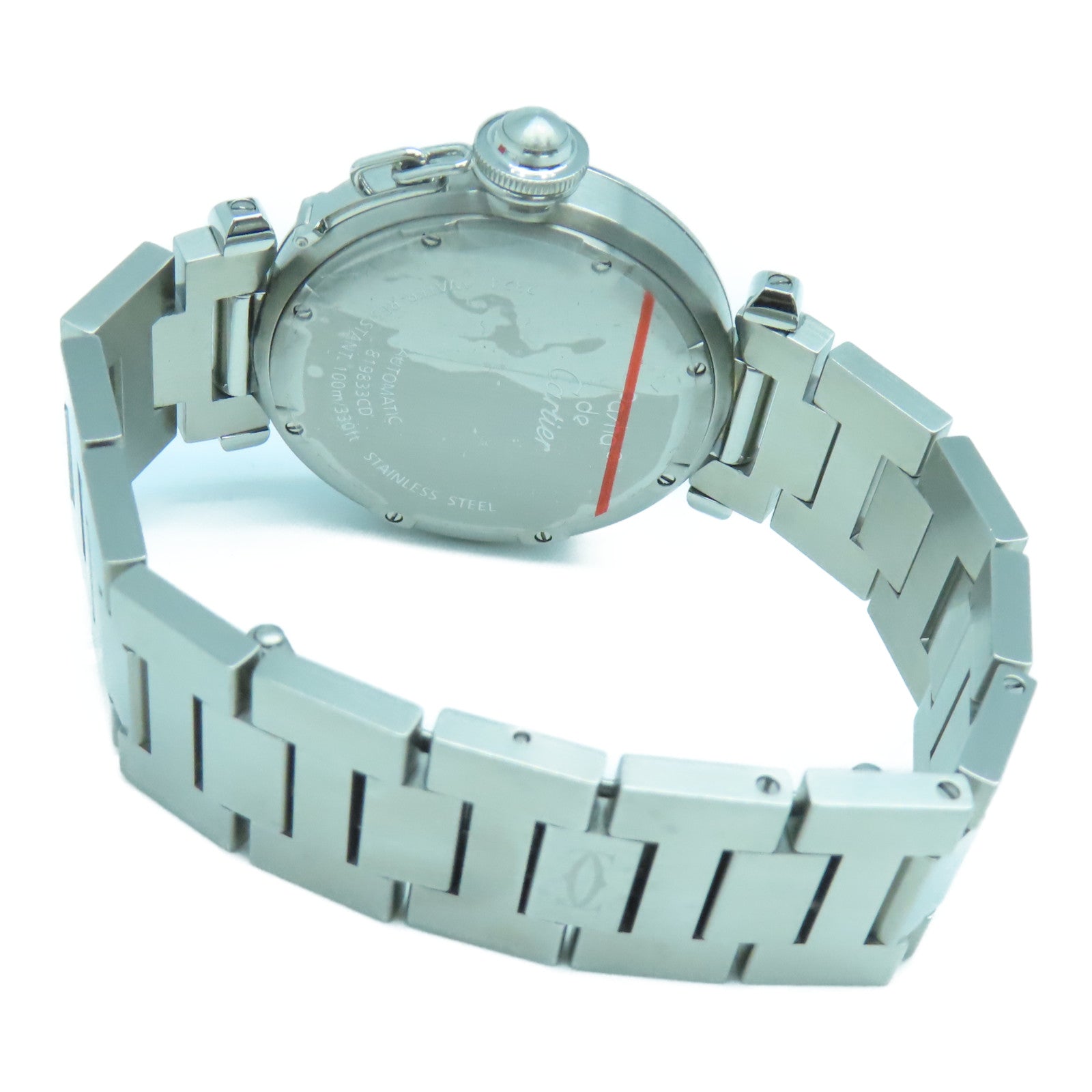 CARTIER Pasha C不鏽鋼手錶自動機芯粉紅色