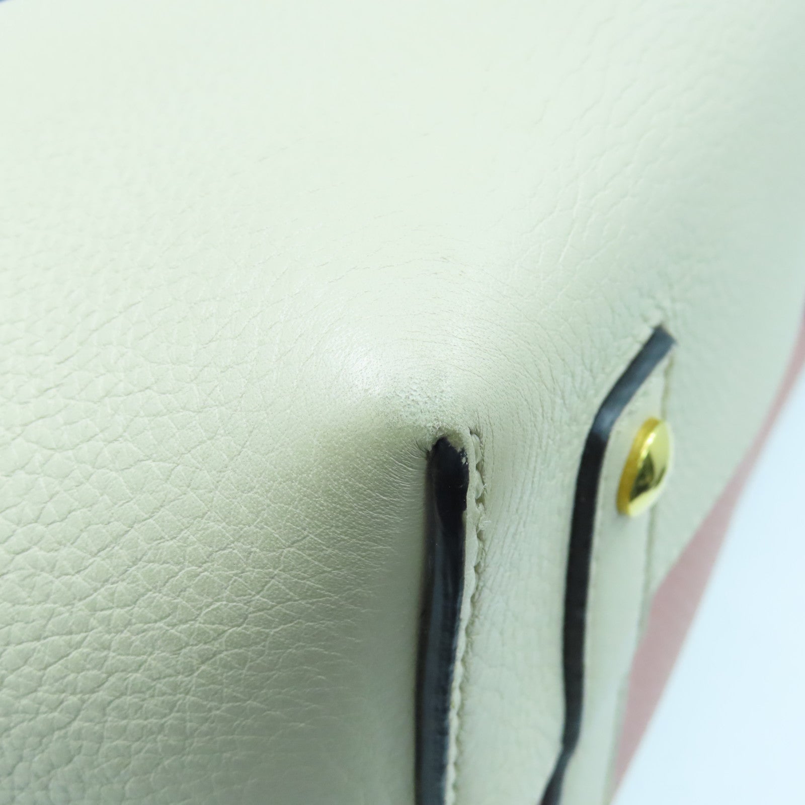 BURBERRY 牛皮皮革Small Belt Bag金扣手挽肩背兩用袋白色粉紅色