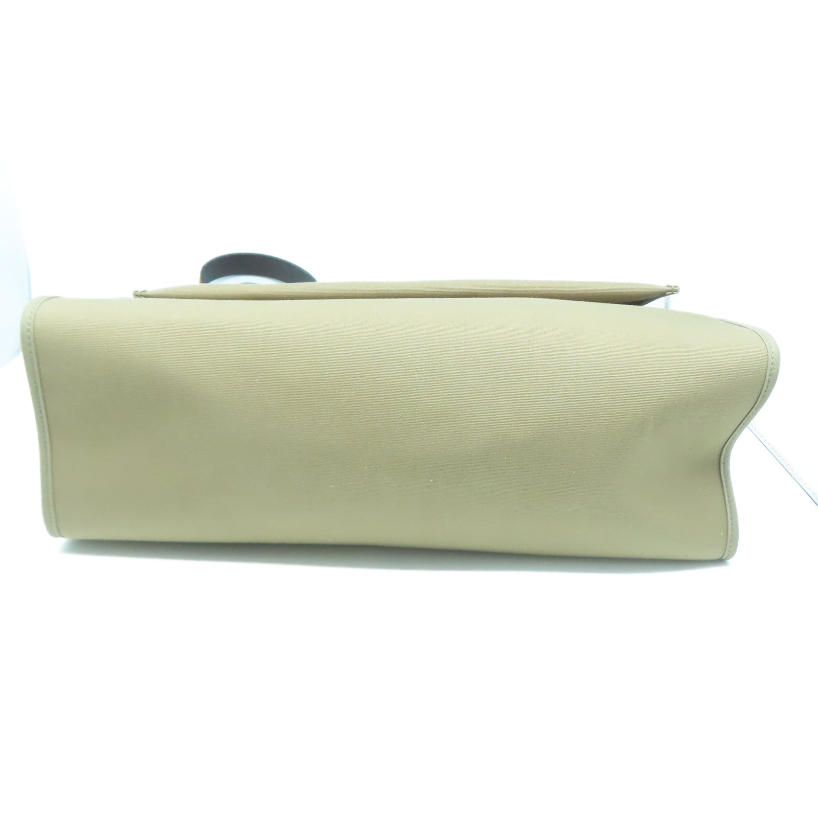 HERMES 帆布/皮革Herbag GM銀扣手挽肩背兩用袋灰色