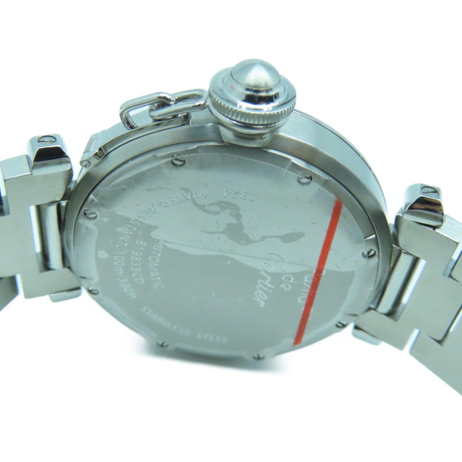 CARTIER Pasha C不鏽鋼手錶自動機芯粉紅色