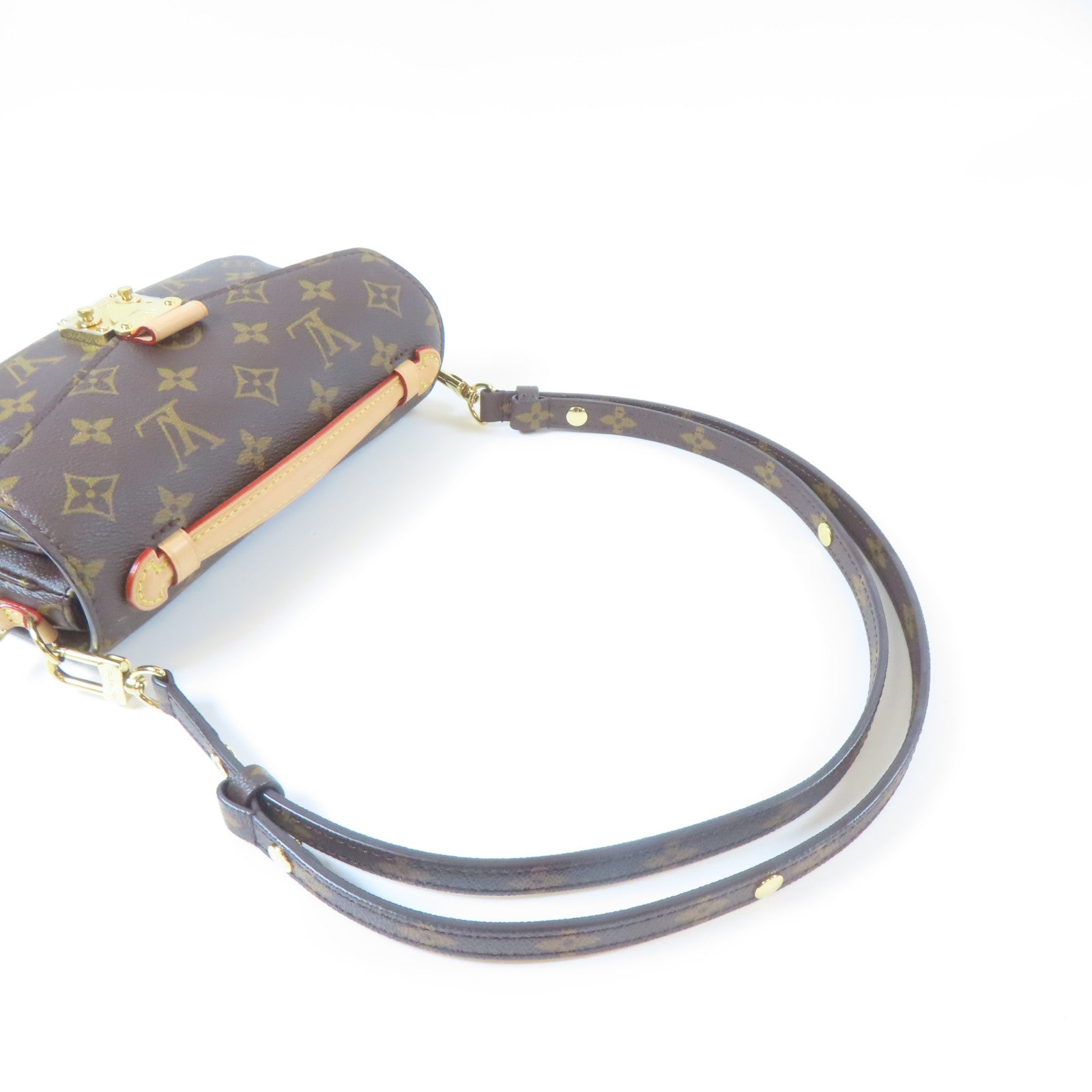 LOUIS VUITTON Monogram Pochette Metis East West金扣手挽肩背兩用袋啡色