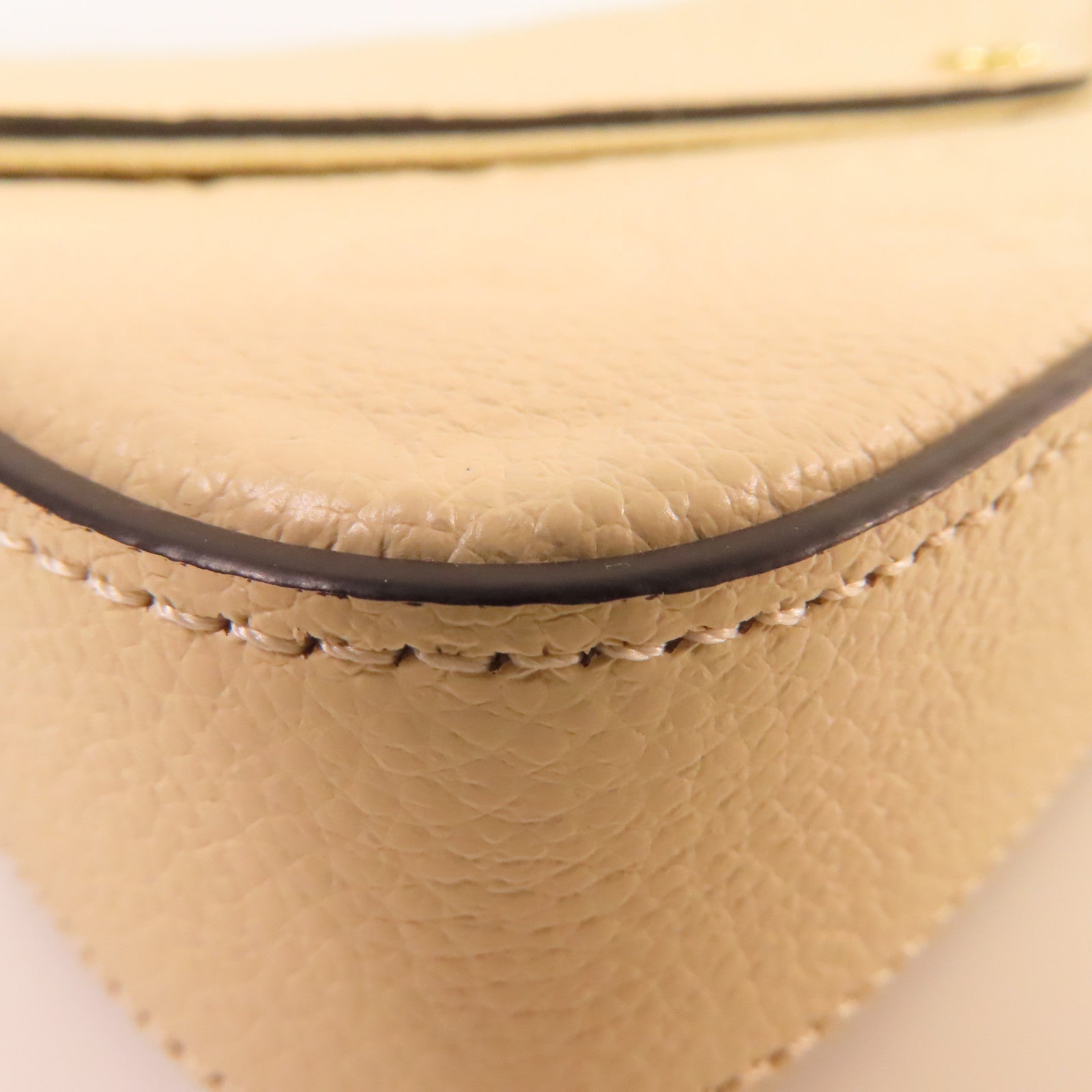 LOUIS VUITTON Monogram Empreinte Felicie Pochette Chain Shoulder Bag金扣鏈帶肩背袋米白色