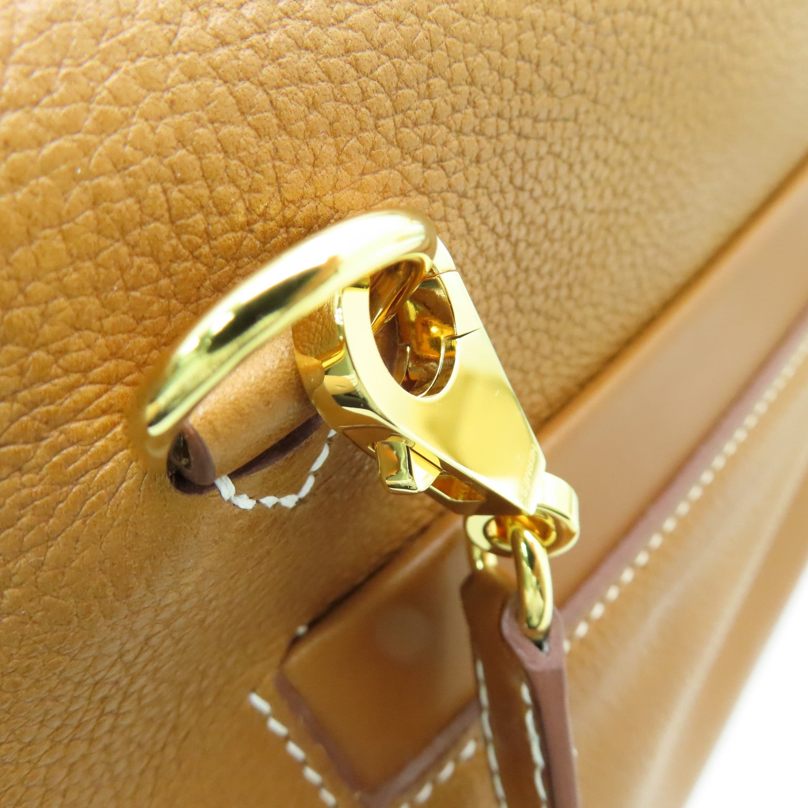 HERMES Barenia leather 24/24 29cm gold buckle handle shoulder bag brown
