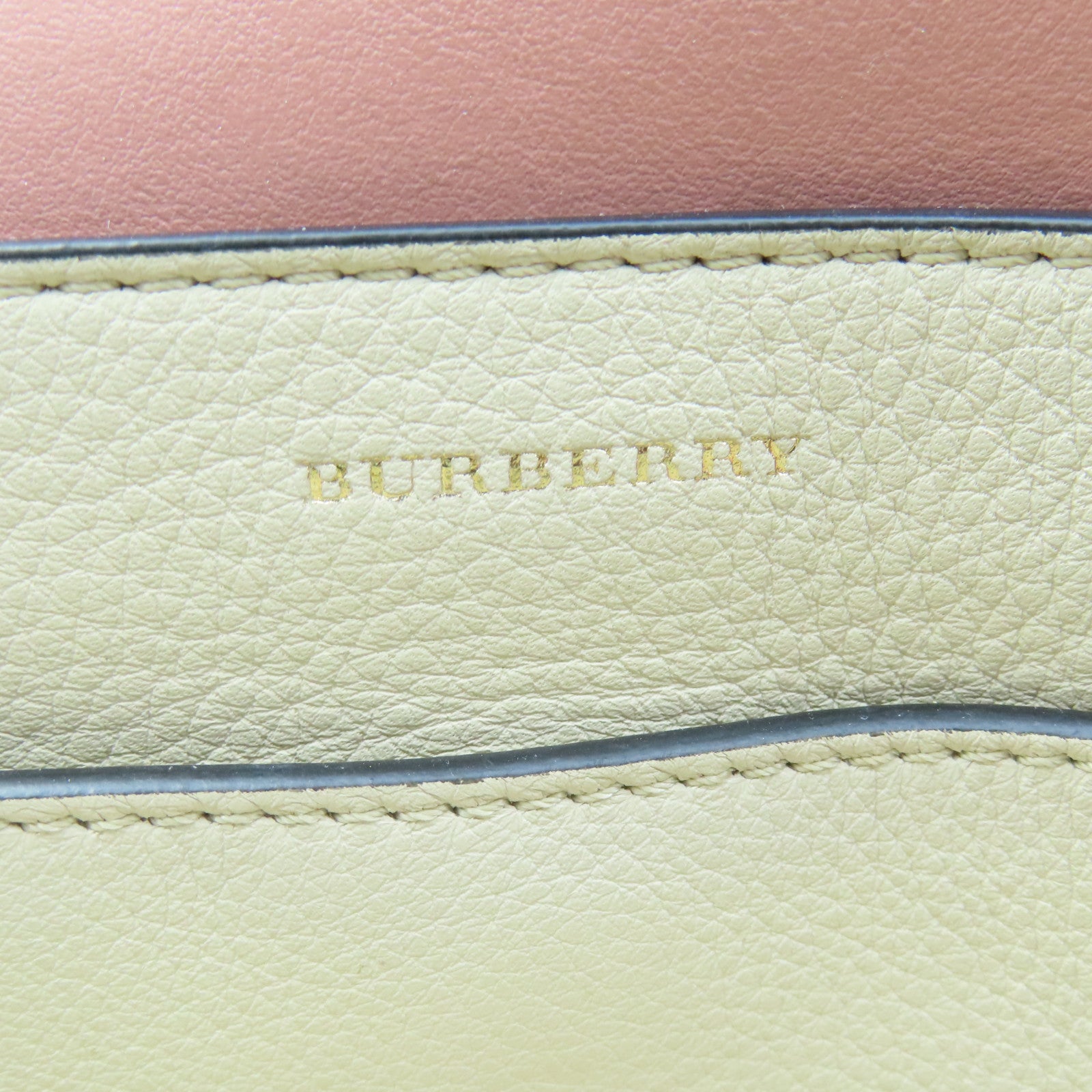 BURBERRY 牛皮皮革Small Belt Bag金扣手挽肩背兩用袋白色粉紅色