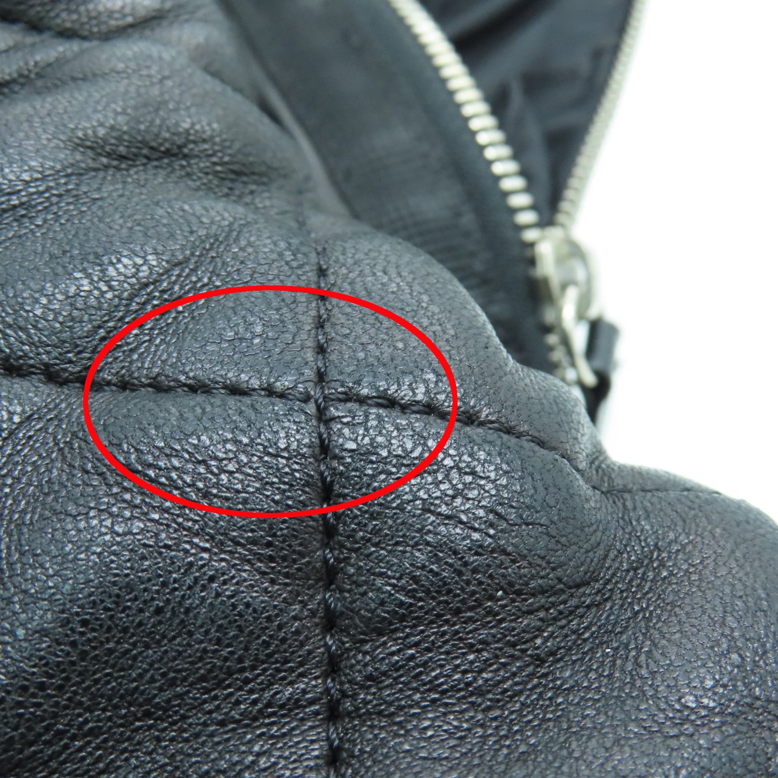 CHANEL 菱格牛皮皮革Chain Shoulder Bag銀扣鏈帶肩背袋黑色