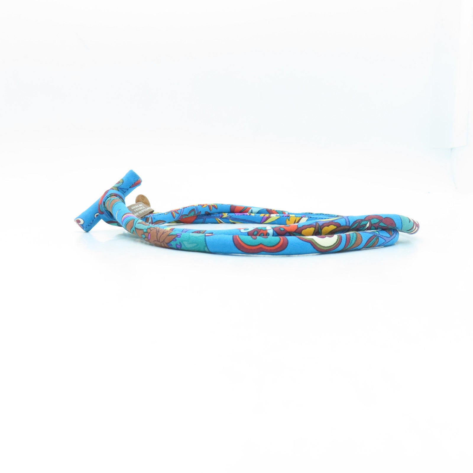HERMES Silk Bride Silk Necklace Blue