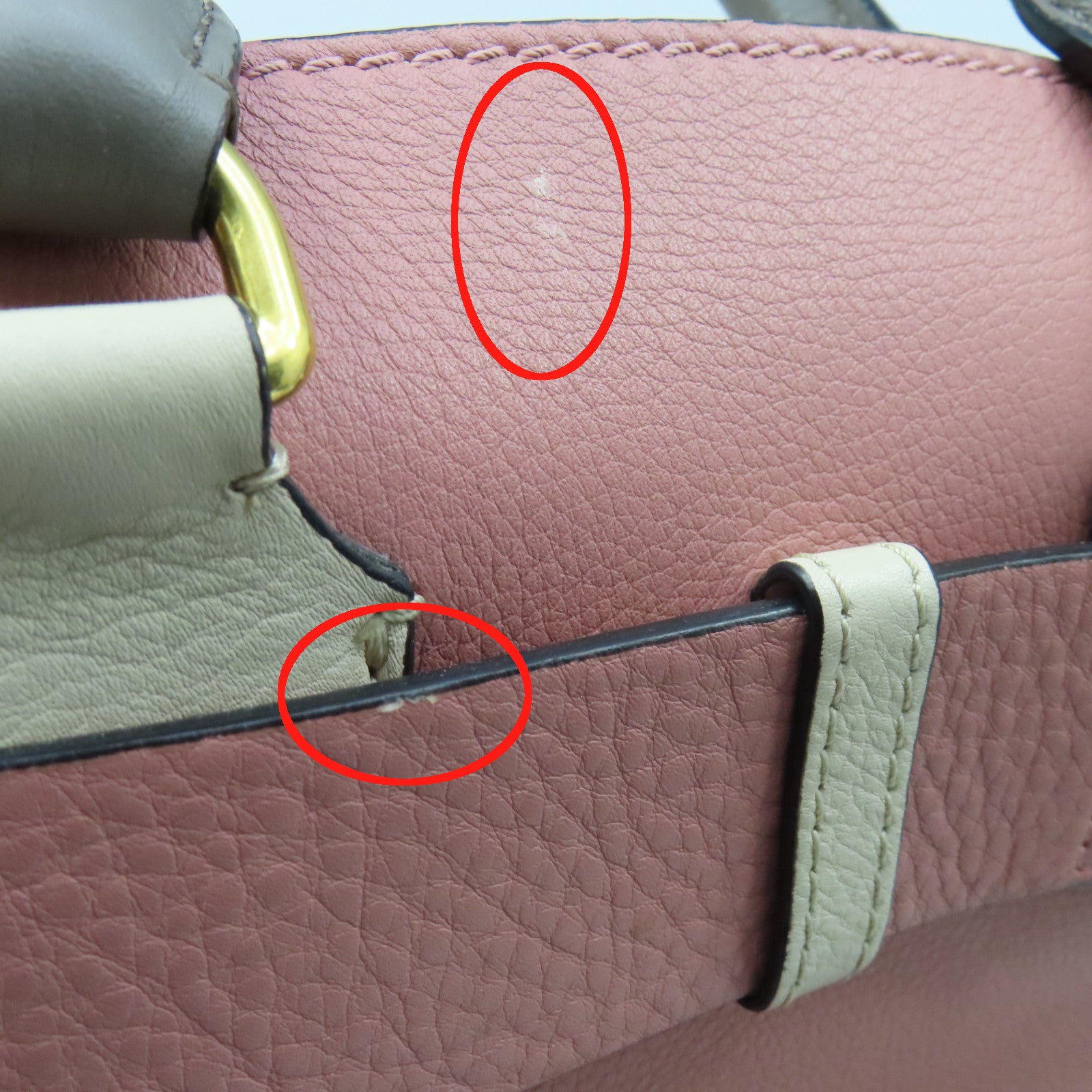 BURBERRY 牛皮皮革Small Belt Bag金扣手挽肩背兩用袋白色粉紅色