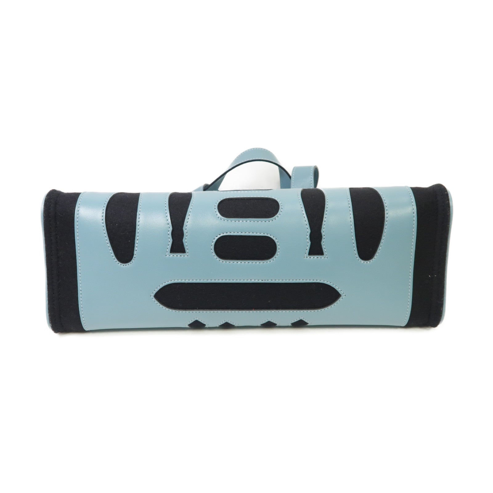HERMES 皮革Petit H Tote Bag手挽袋藍色/黒色