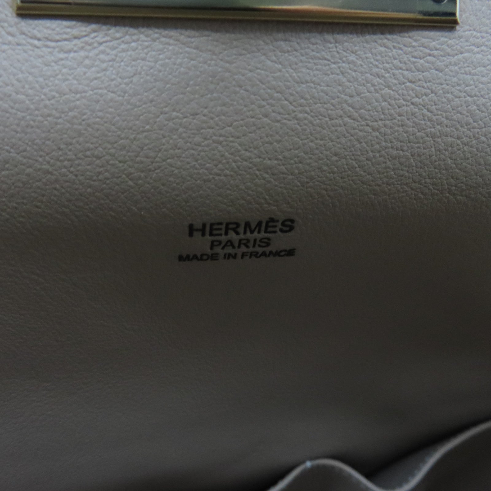 HERMES Swift Leather Toolbox 26 Gold Buckle Handle Shoulder Bag Beige