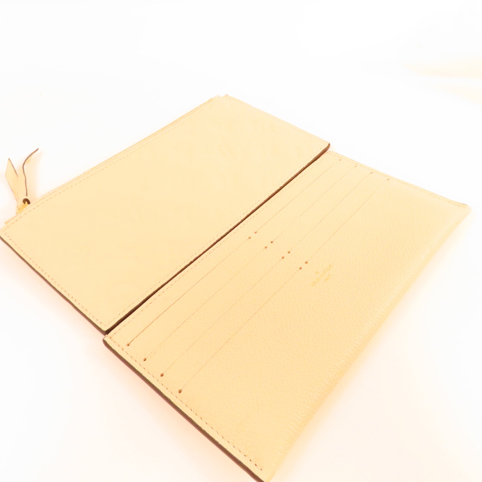 LOUIS VUITTON Monogram Empreinte Felicie Pochette Chain Shoulder Bag金扣鏈帶肩背袋米白色