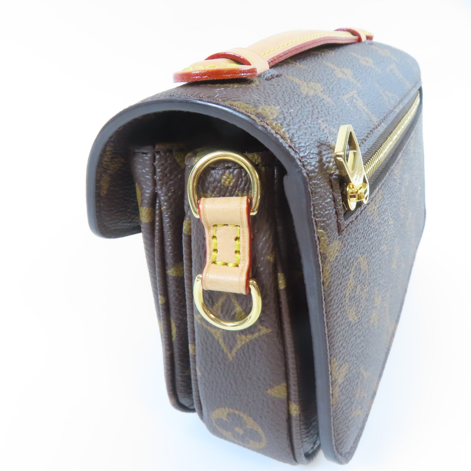 LOUIS VUITTON Monogram Pochette Metis East West金扣手挽肩背兩用袋啡色