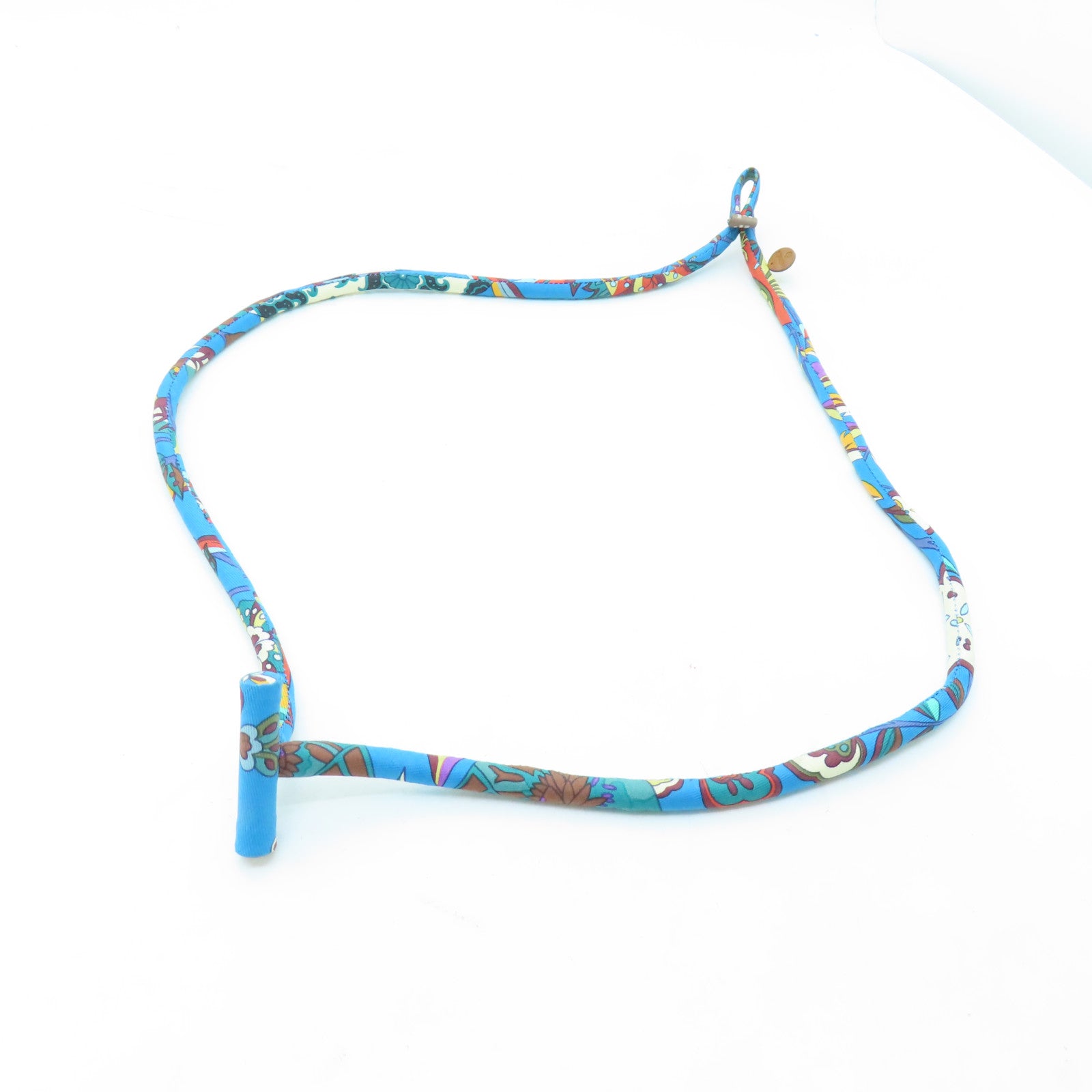 HERMES Silk Bride Silk Necklace Blue