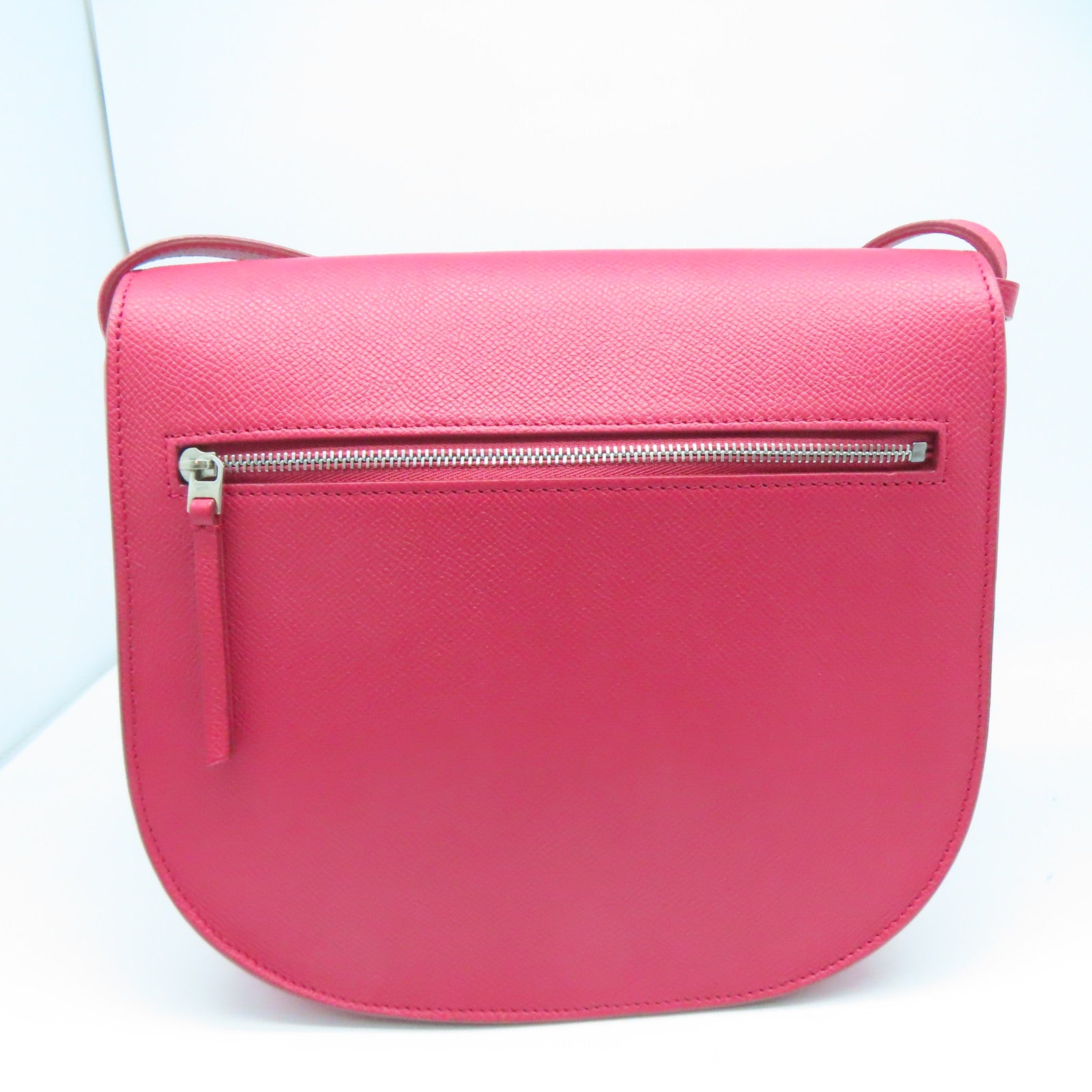 CELINE 牛皮皮革Shoulder Bag银扣肩背袋红色
