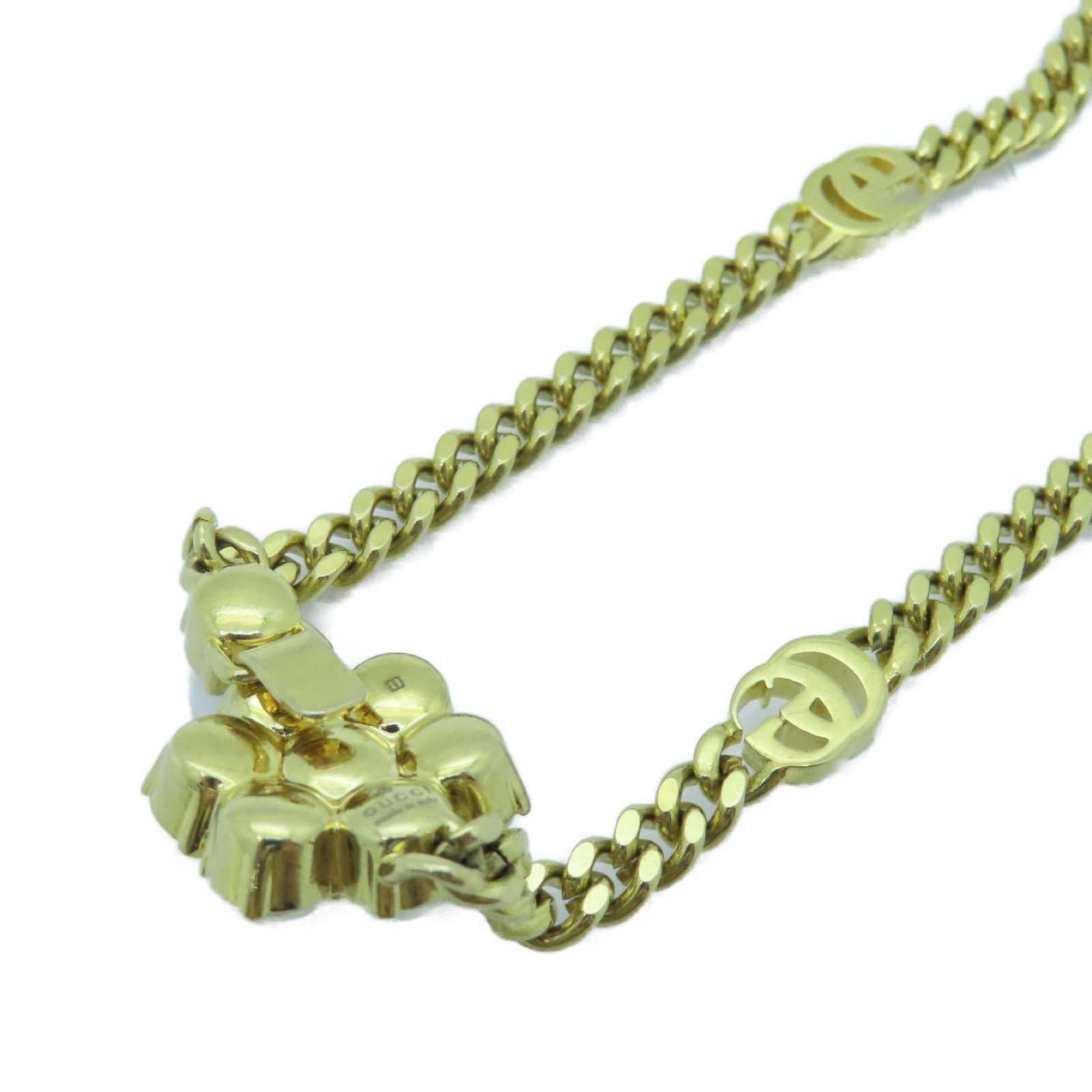 GUCCI Metal/PVC Necklace White/Gold