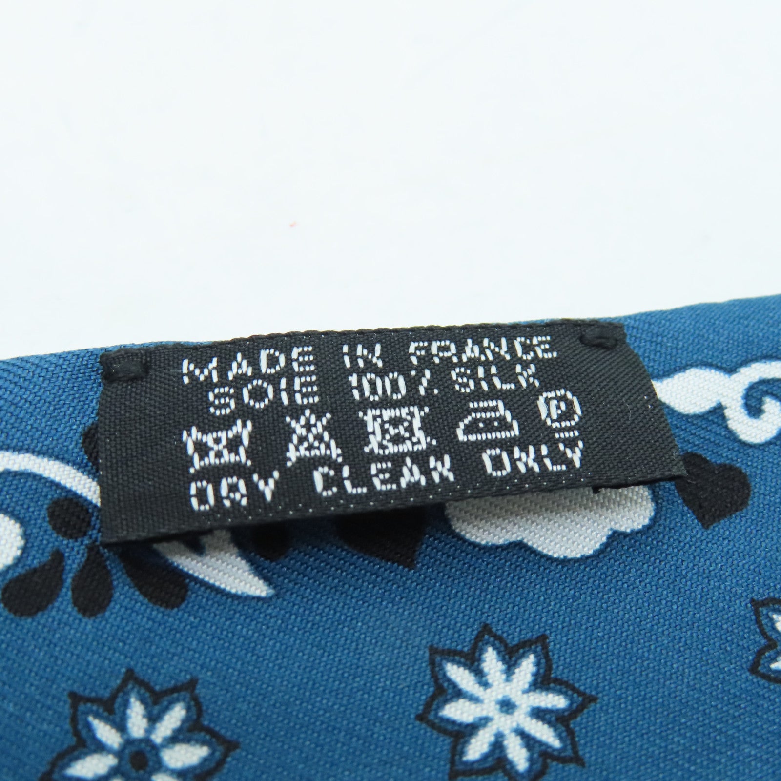 HERMES Silk Twilly Scarf Blue