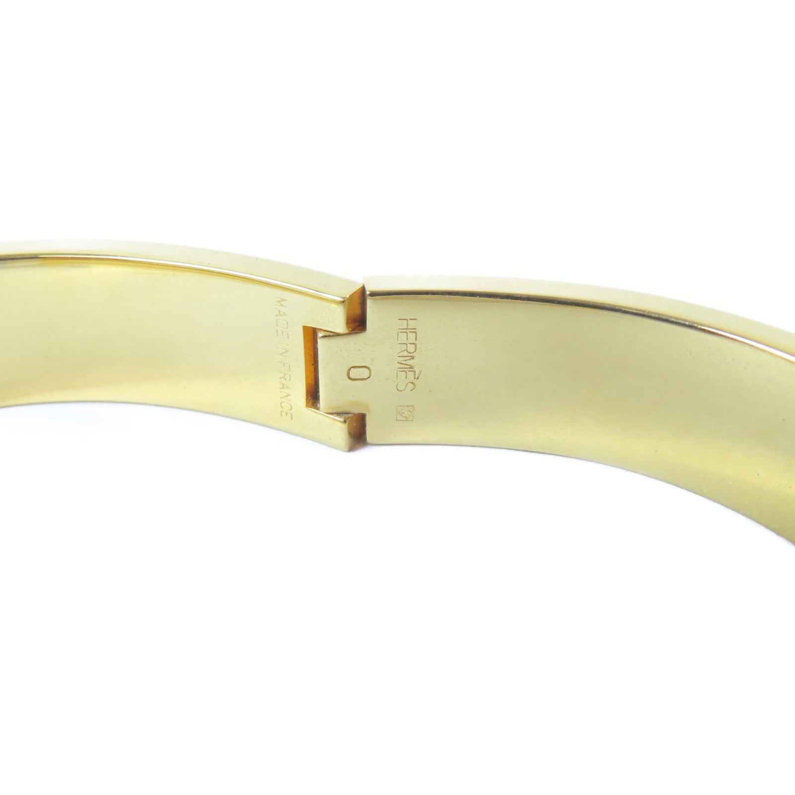 HERMES 金屬Clic H金扣手鐲粉紅色