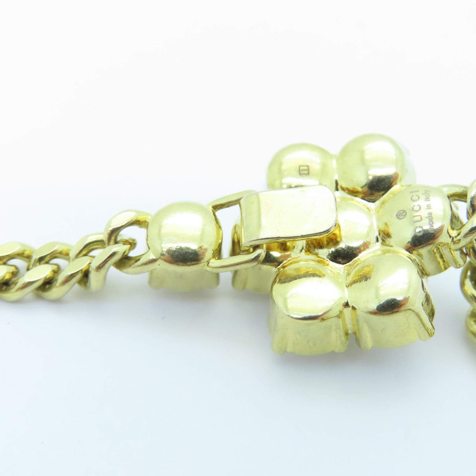 GUCCI Metal/PVC Necklace White/Gold