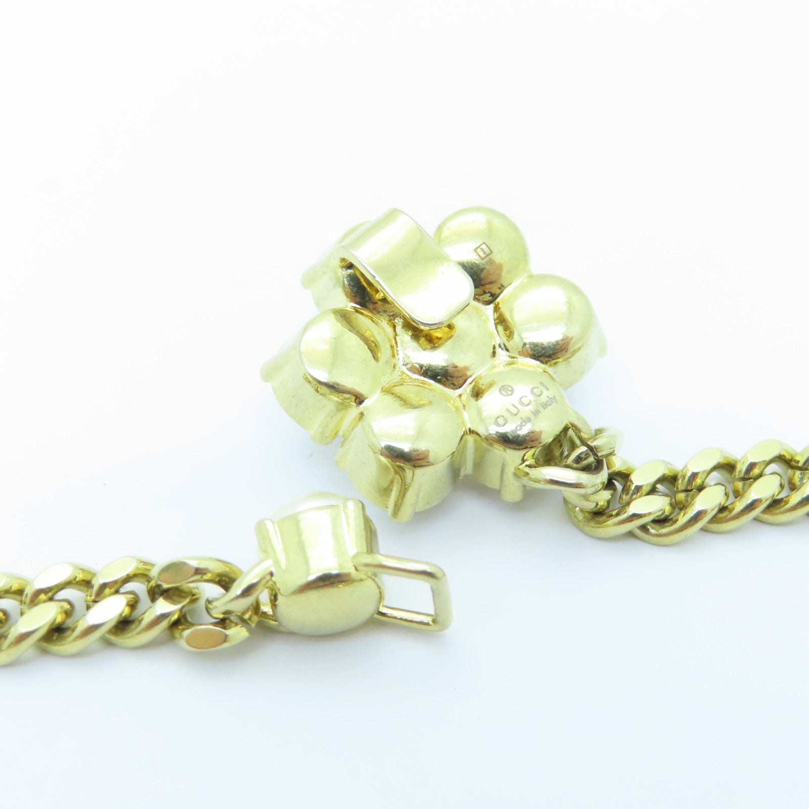 GUCCI Metal/PVC Necklace White/Gold